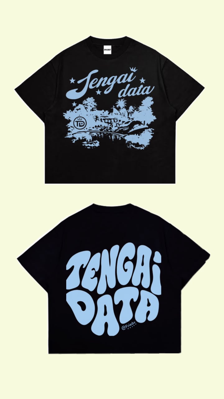 TENGAI DATA Bubble Tee — Black / Blue